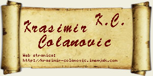 Krasimir Čolanović vizit kartica